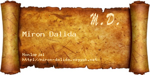 Miron Dalida névjegykártya